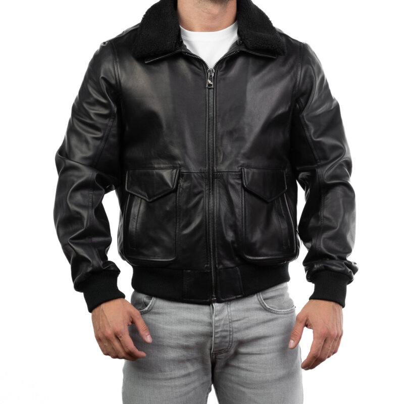 leather aviator jacket