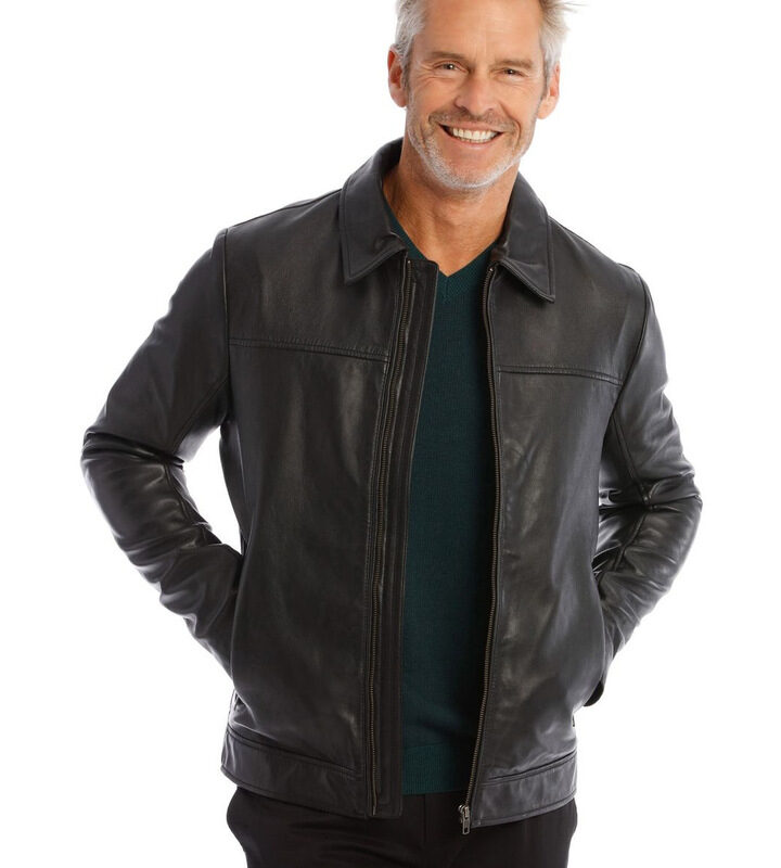 classic aviator leather jacket